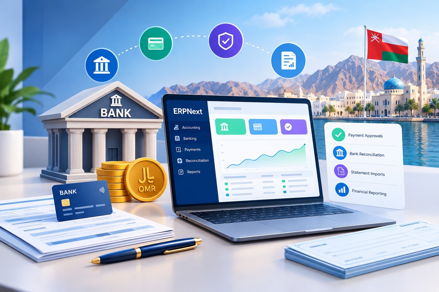 ERPNext banking, payments and bank reconciliation in Oman