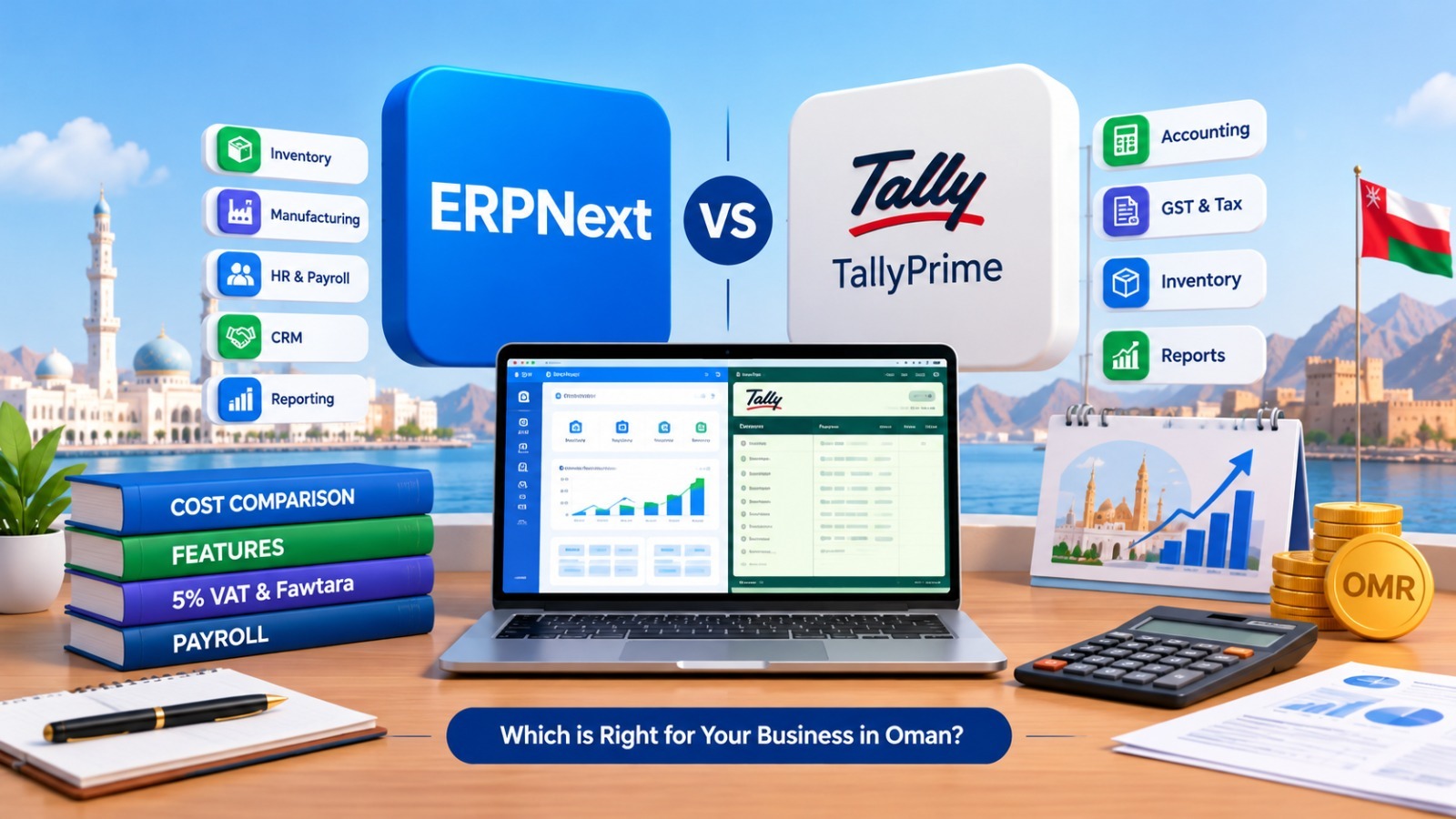 ERPNext vs Tally comparison for Oman businesses